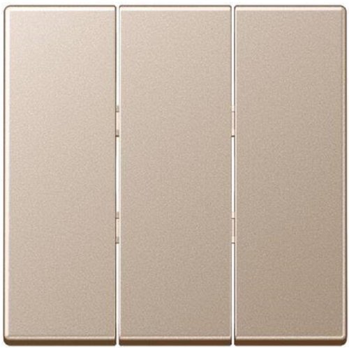 Лицевая панель Jung A creation для 3-кл. выключателя шампань фото Лицевая панель Jung A creation для 3-кл. выключателя шампань картинка